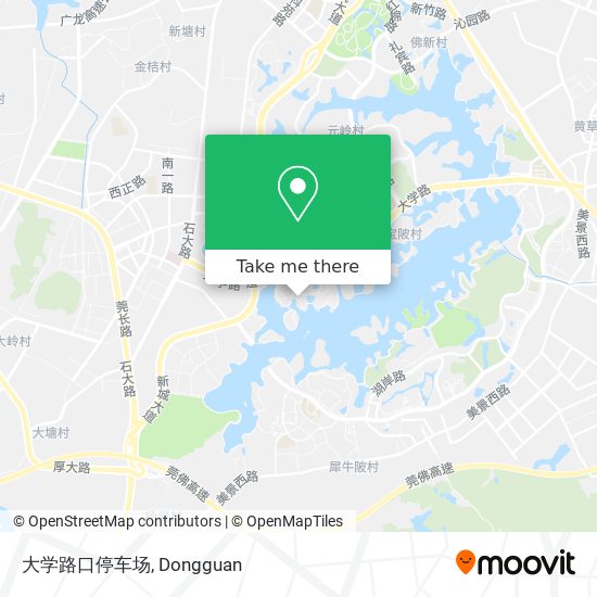 大学路口停车场 map