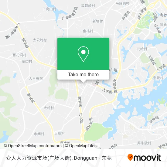众人人力资源市场(广场大街) map