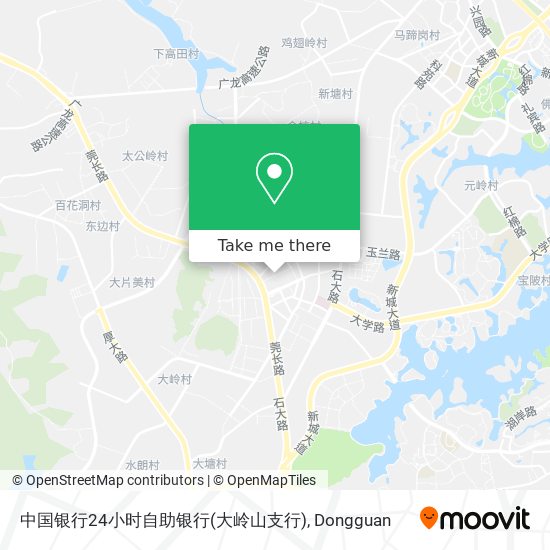 中国银行24小时自助银行(大岭山支行) map