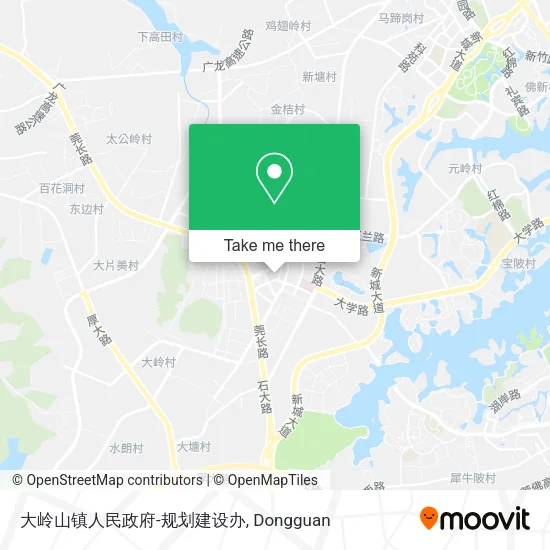 大岭山镇人民政府-规划建设办 map