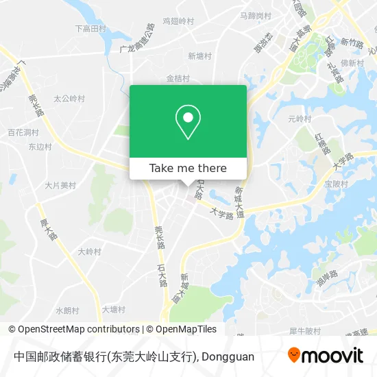中国邮政储蓄银行(东莞大岭山支行) map