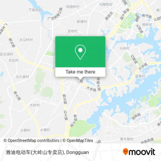 雅迪电动车(大岭山专卖店) map