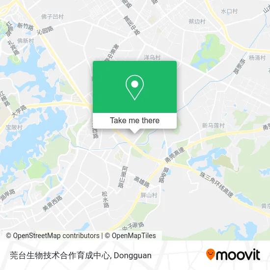 莞台生物技术合作育成中心 map