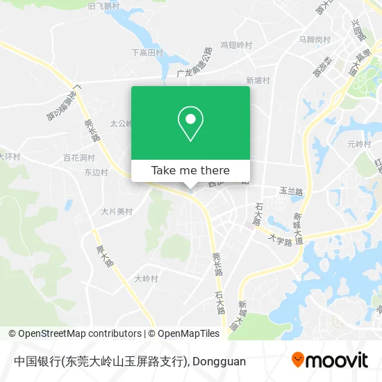 中国银行(东莞大岭山玉屏路支行) map