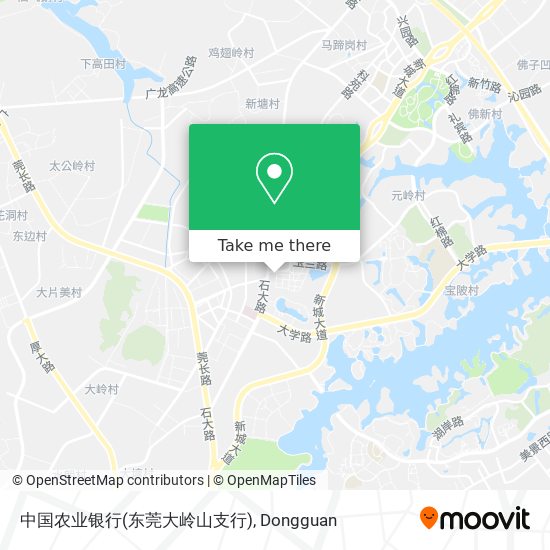 中国农业银行(东莞大岭山支行) map