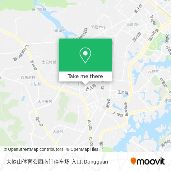大岭山体育公园南门停车场-入口 map