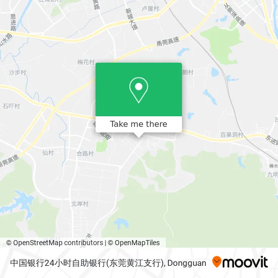 中国银行24小时自助银行(东莞黄江支行) map