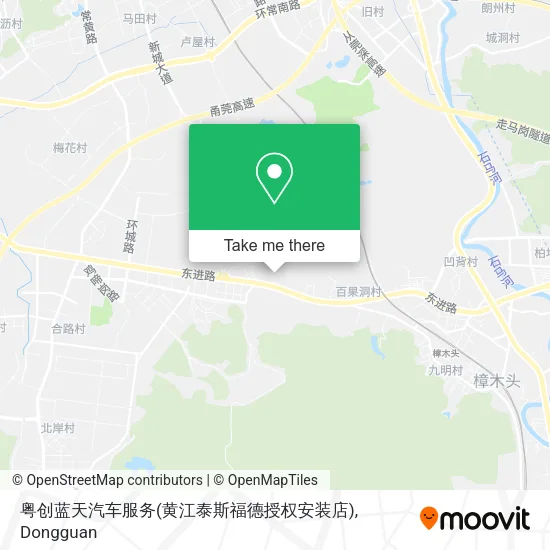 粤创蓝天汽车服务(黄江泰斯福德授权安装店) map