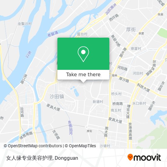 女人缘专业美容护理 map