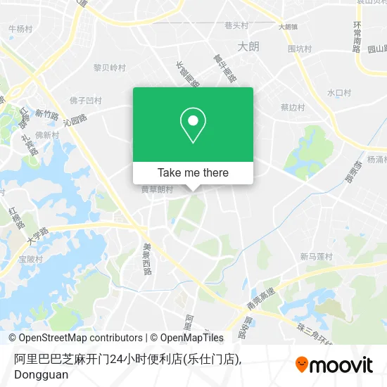 阿里巴巴芝麻开门24小时便利店(乐仕门店) map