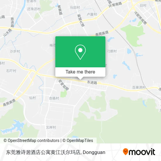 东莞雅诗居酒店公寓黄江沃尔玛店 map