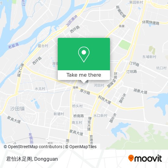 君怡沐足阁 map