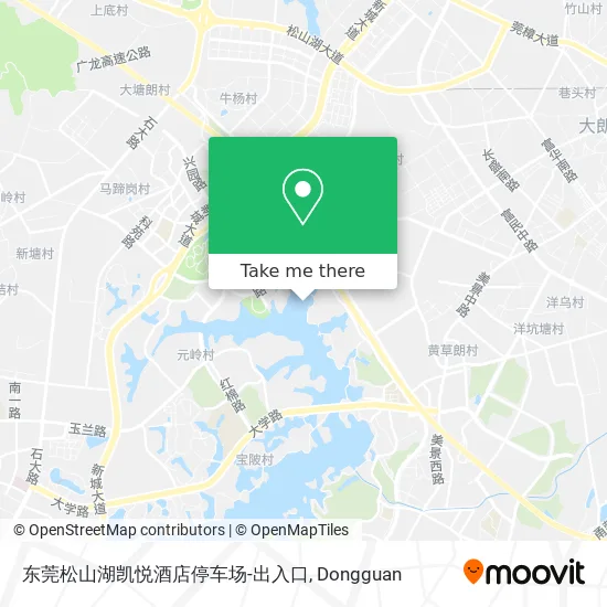 东莞松山湖凯悦酒店停车场-出入口 map
