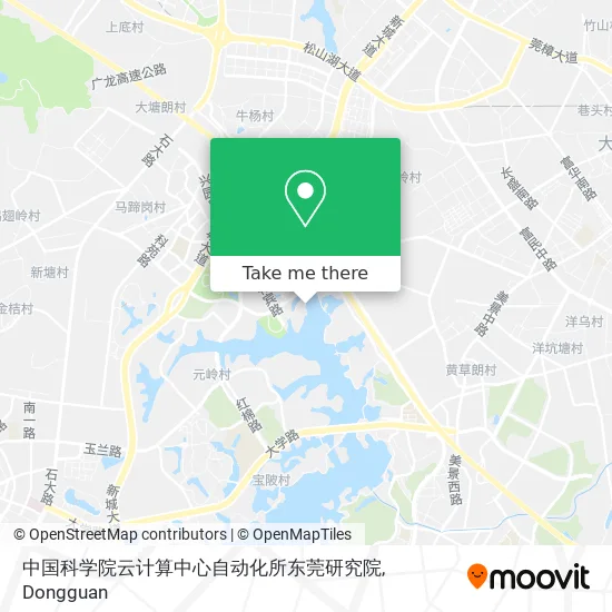 中国科学院云计算中心自动化所东莞研究院 map