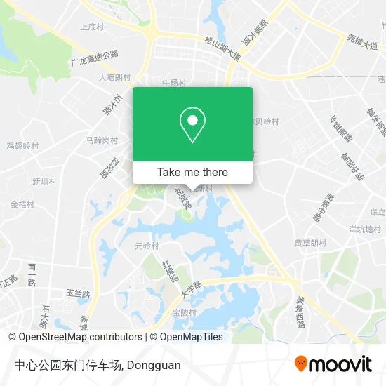 中心公园东门停车场 map
