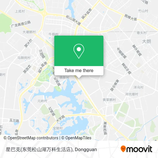 星巴克(东莞松山湖万科生活店) map