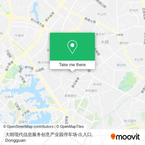 大朗现代信息服务创意产业园停车场-出入口 map