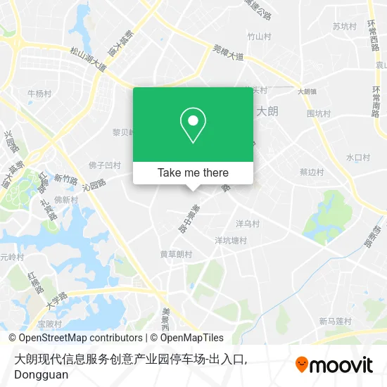 大朗现代信息服务创意产业园停车场-出入口 map