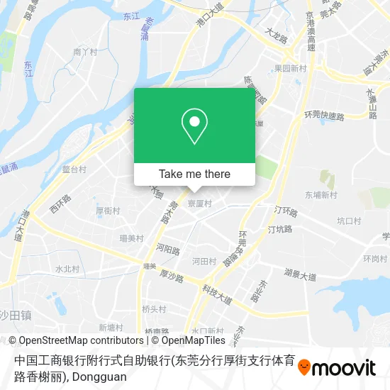 中国工商银行附行式自助银行(东莞分行厚街支行体育路香榭丽) map