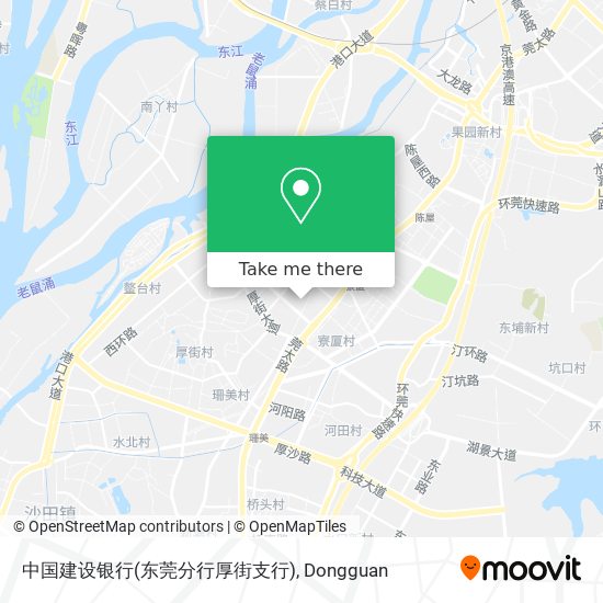 中国建设银行(东莞分行厚街支行) map