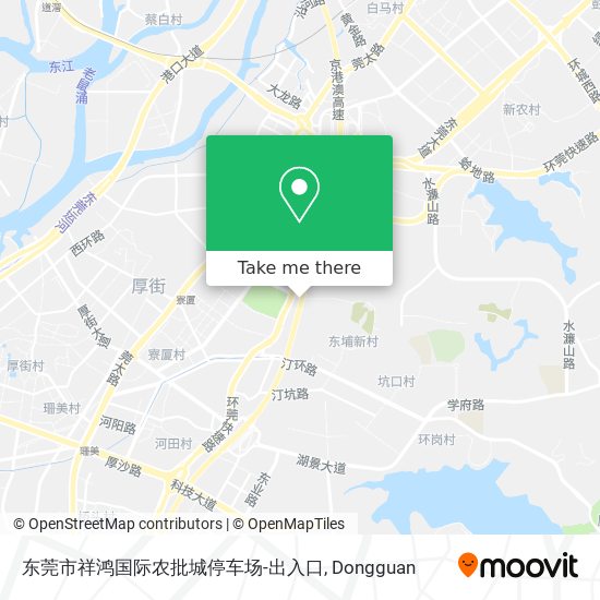 东莞市祥鸿国际农批城停车场-出入口 map