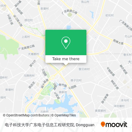 电子科技大学广东电子信息工程研究院 map