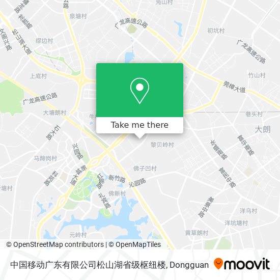 中国移动广东有限公司松山湖省级枢纽楼 map