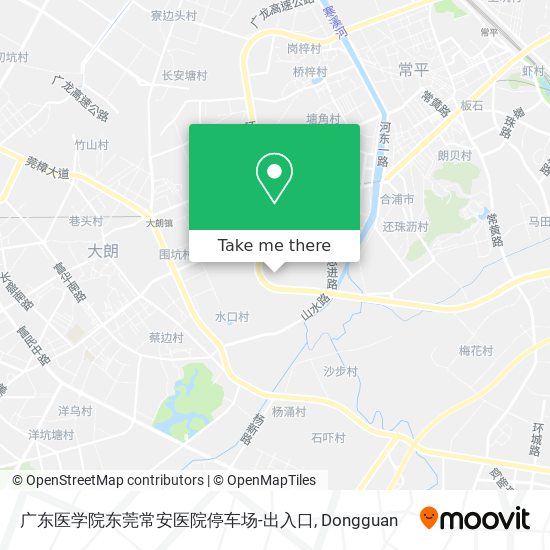 广东医学院东莞常安医院停车场-出入口 map