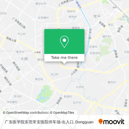 广东医学院东莞常安医院停车场-出入口 map