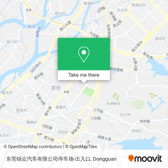 东莞锦众汽车有限公司停车场-出入口 map