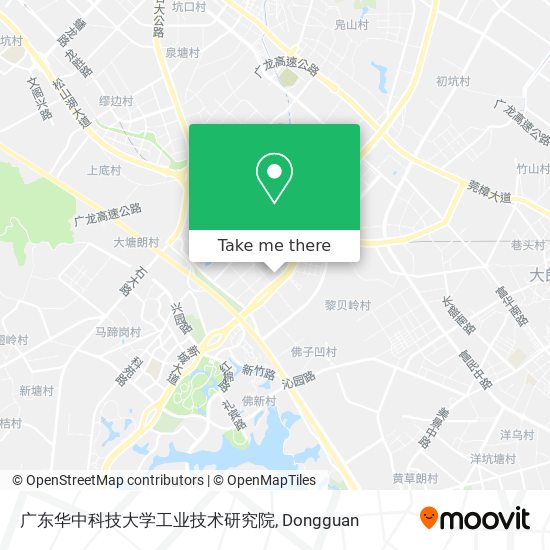 广东华中科技大学工业技术研究院 map