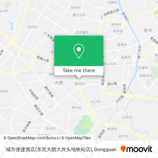 城市便捷酒店(东莞大朗大井头地铁站店) map