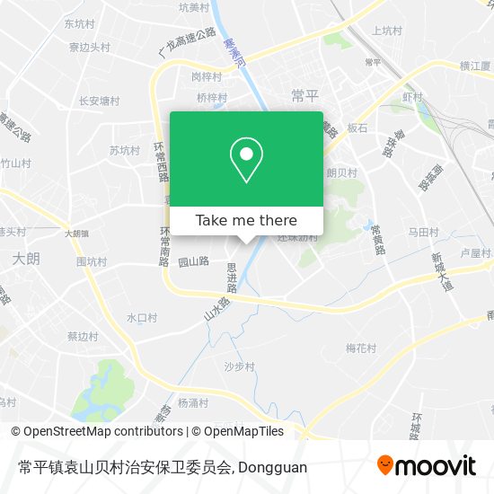 常平镇袁山贝村治安保卫委员会 map