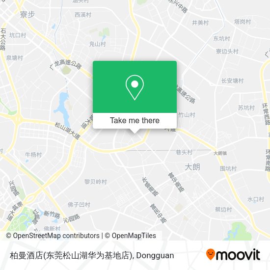 柏曼酒店(东莞松山湖华为基地店) map