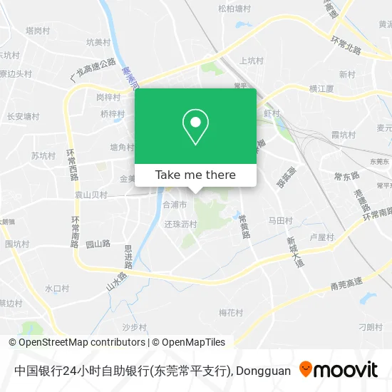 中国银行24小时自助银行(东莞常平支行) map