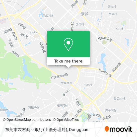 东莞市农村商业银行(上低分理处) map