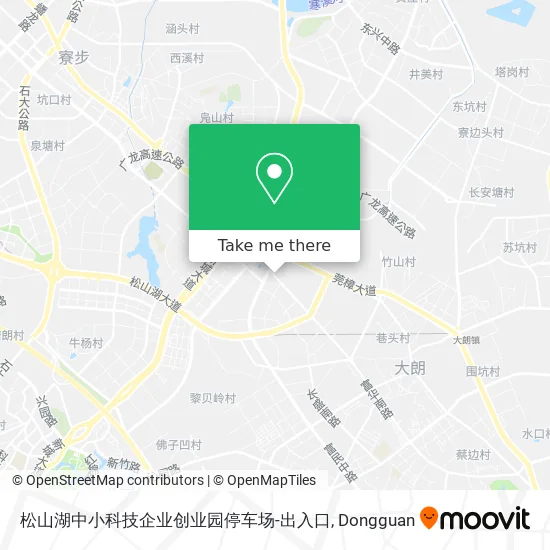 松山湖中小科技企业创业园停车场-出入口 map