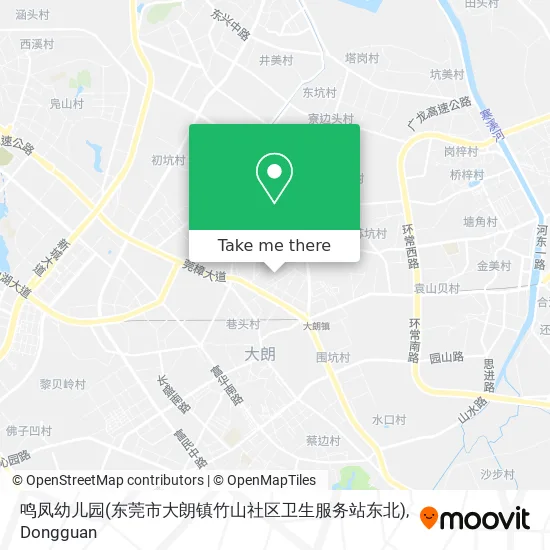 鸣凤幼儿园(东莞市大朗镇竹山社区卫生服务站东北) map