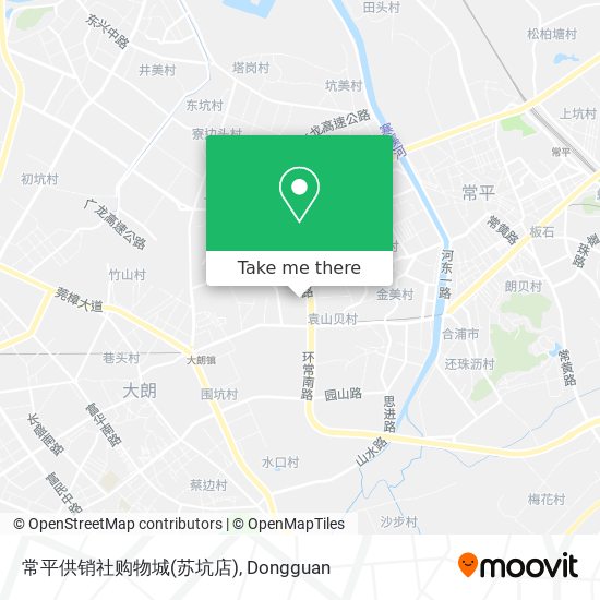 常平供销社购物城(苏坑店) map