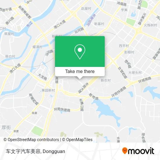 车文字汽车美容 map