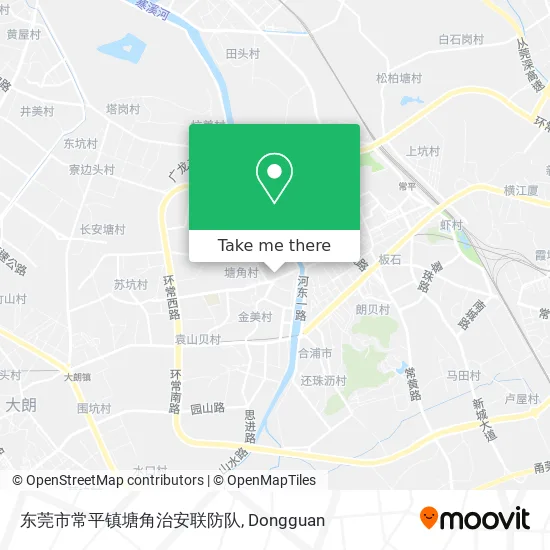 东莞市常平镇塘角治安联防队 map