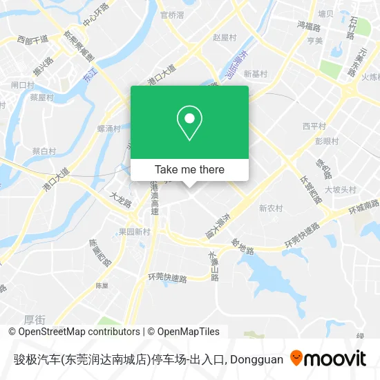 骏极汽车(东莞润达南城店)停车场-出入口 map