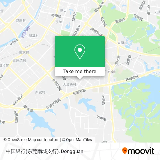 中国银行(东莞南城支行) map