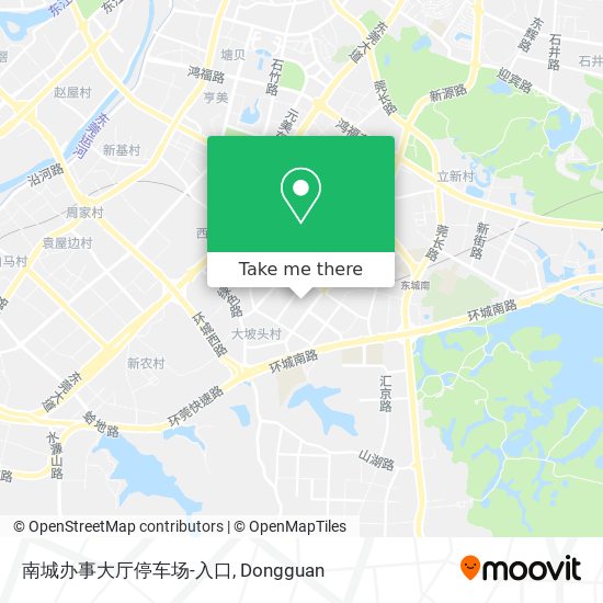 南城办事大厅停车场-入口 map