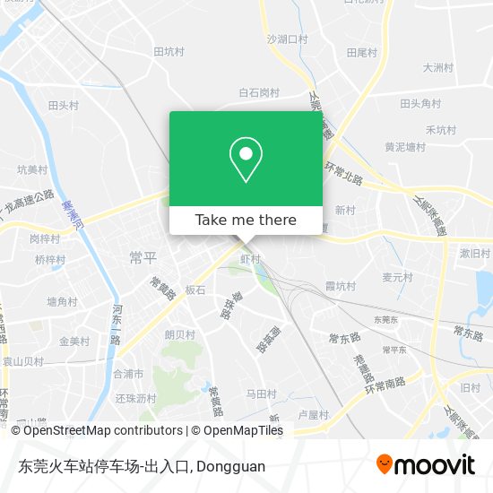 东莞火车站停车场-出入口 map