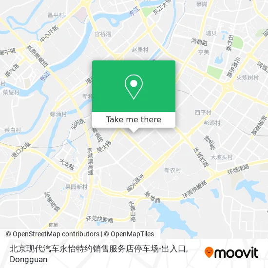北京现代汽车永怡特约销售服务店停车场-出入口 map
