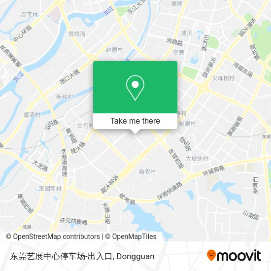 东莞艺展中心停车场-出入口 map