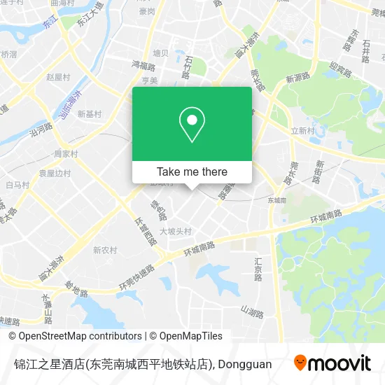 锦江之星酒店(东莞南城西平地铁站店) map