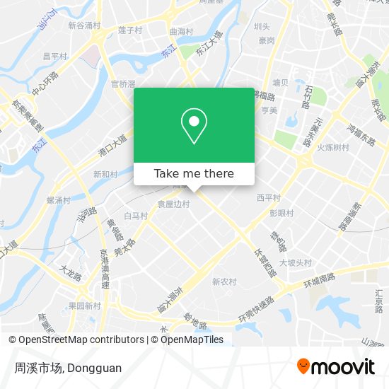 周溪市场 map