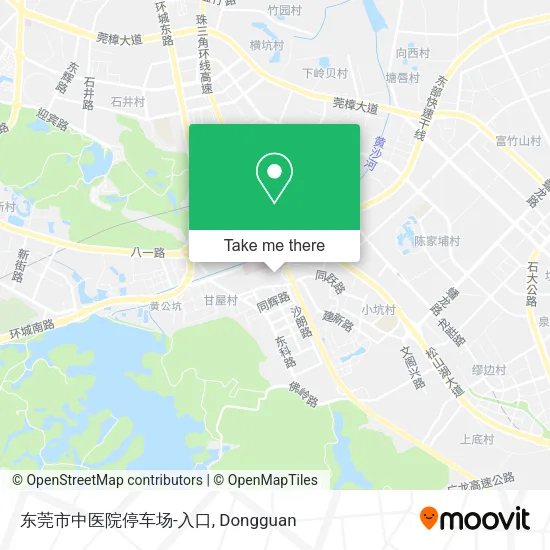 东莞市中医院停车场-入口 map